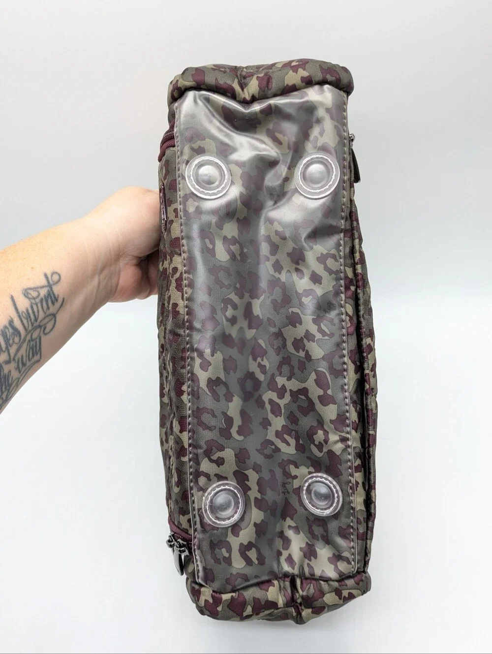 Lug Trolley Purple Grey/Green Animal Cheetah Leopard Cosmetics Travel Bag